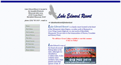 Desktop Screenshot of lakeedwardresort.com